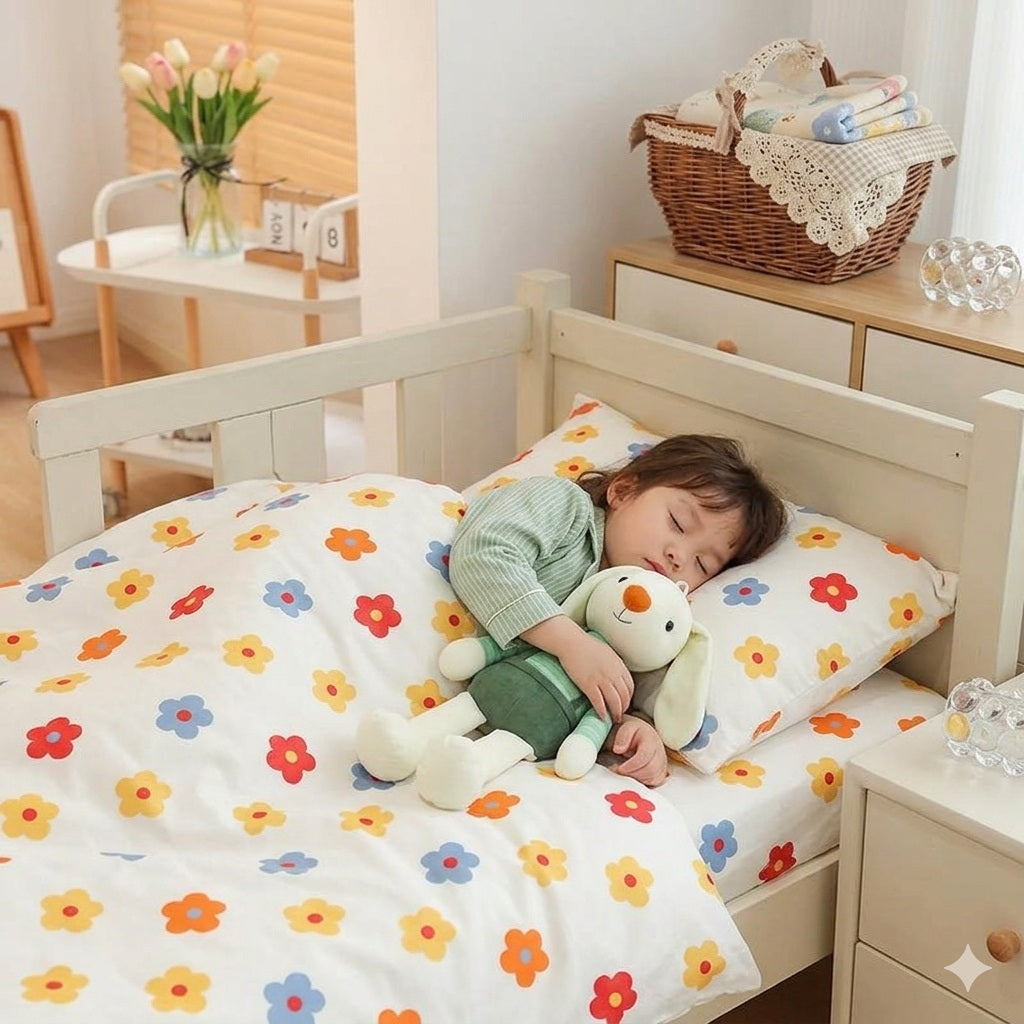 lapin doudou vert compagnon tendre