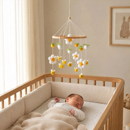 mobile bebe abeille jaune dormir apaiser