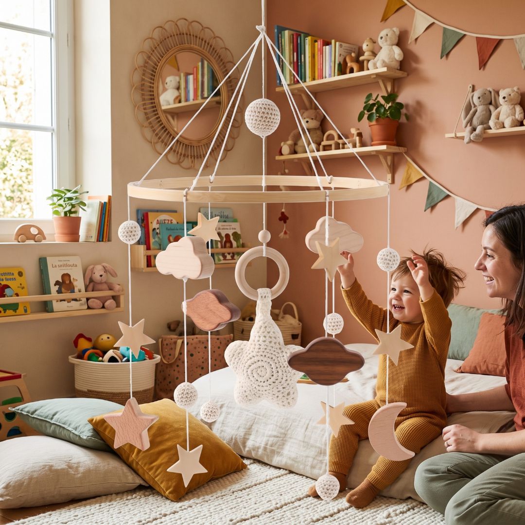 mobile bebe ciel etoile compagnon ludique