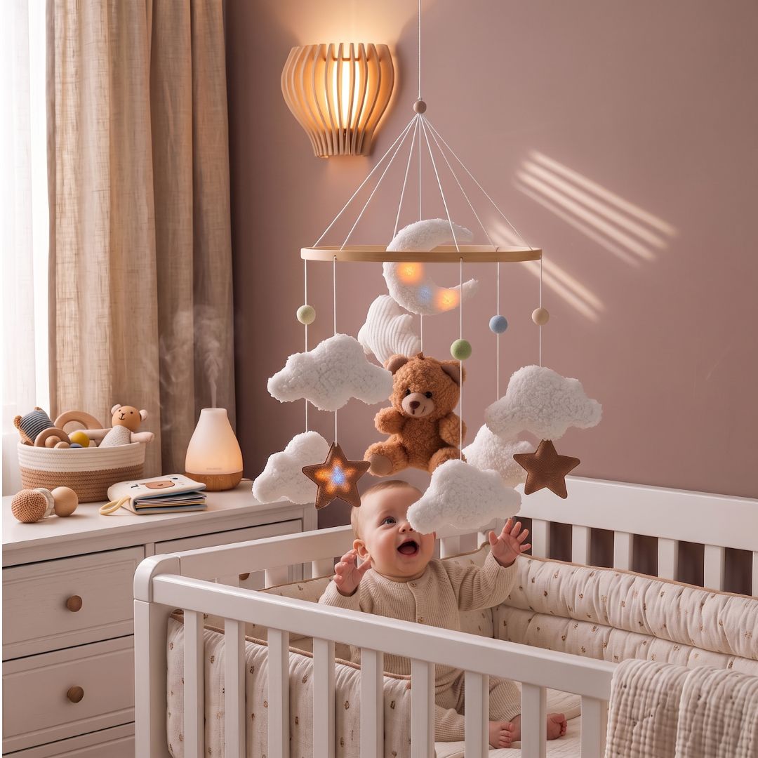 mobile bebe ours nuage presence rassurante