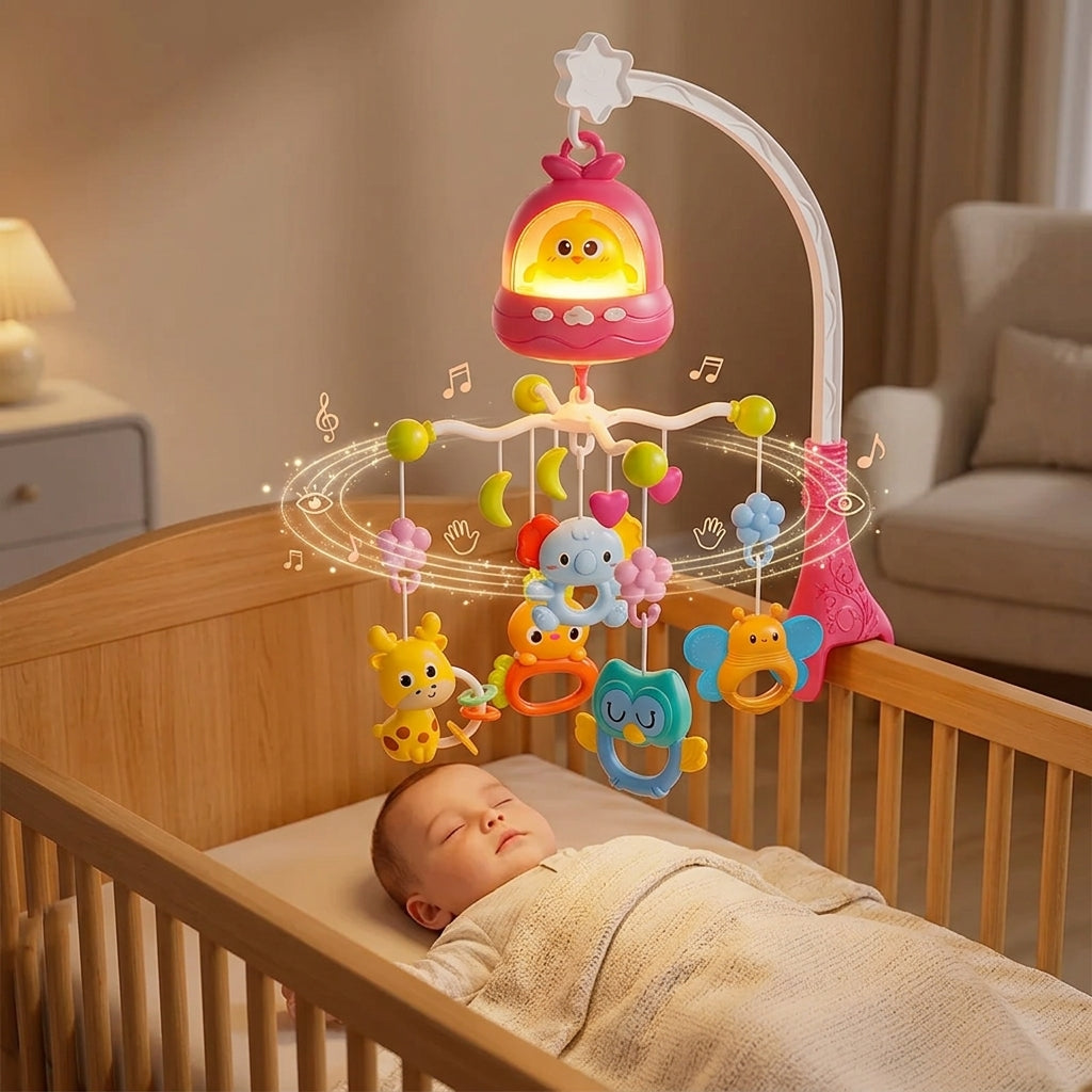 mobile musical bebe rouge sommeil serein