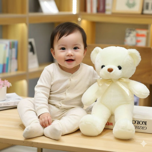 ours en peluche blanc douceur paisible