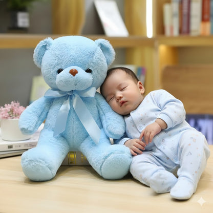 ours en peluche bleu allie paisible rassurant 