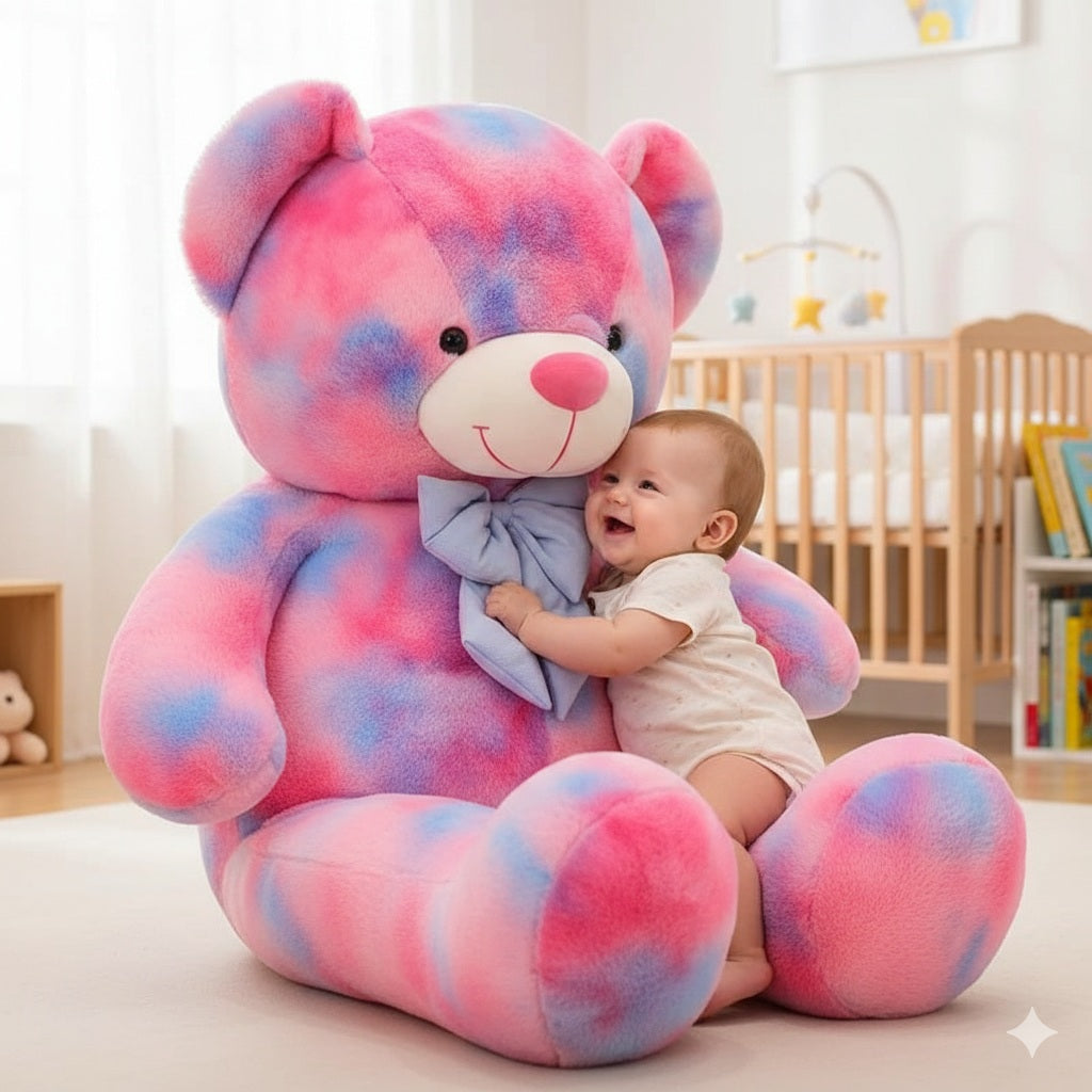 ours en peluche geant rose calin chaleureux