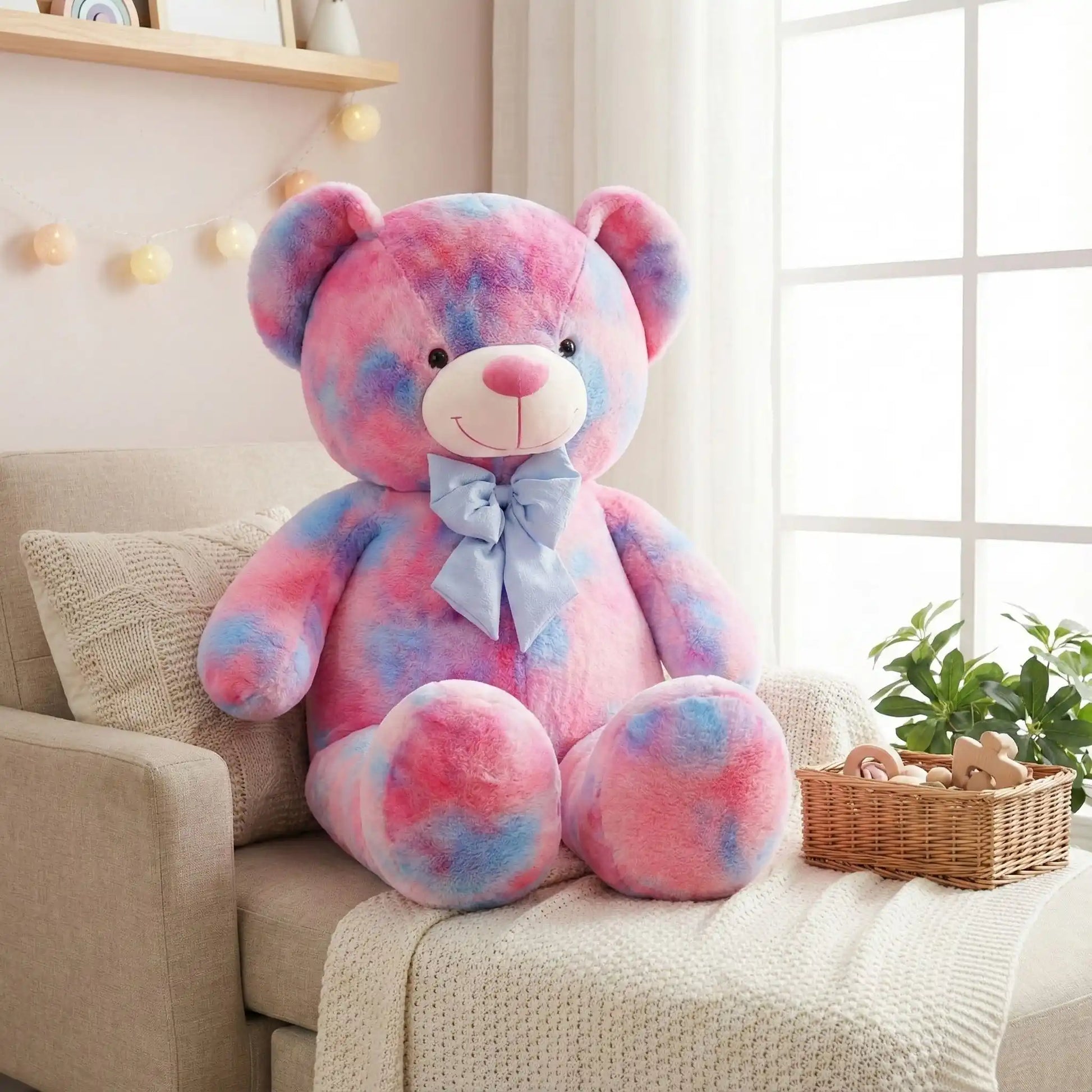 ours en peluche geant rose doux confortable