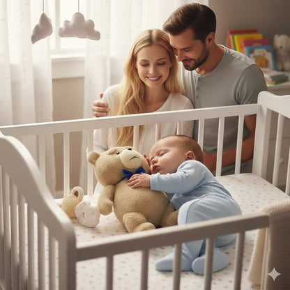 ours peluche avec neuf papillon bleu ami apaisant douillet