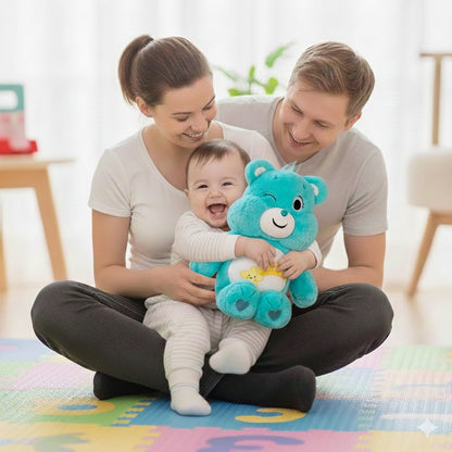 ours peluche bleu compagnon emotionnel