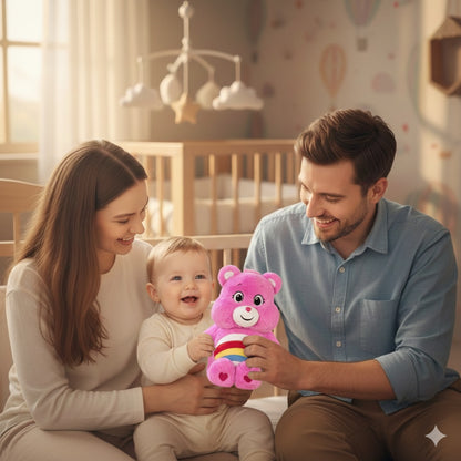 ours peluche rose ami reconfortant