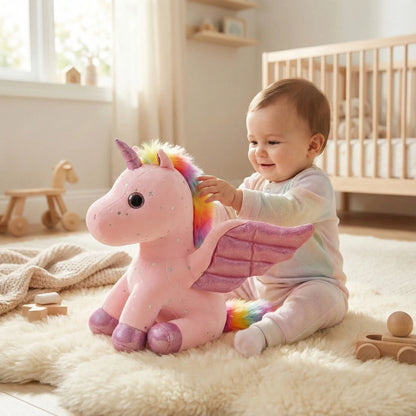 peluche en licorne rose ami silencieux