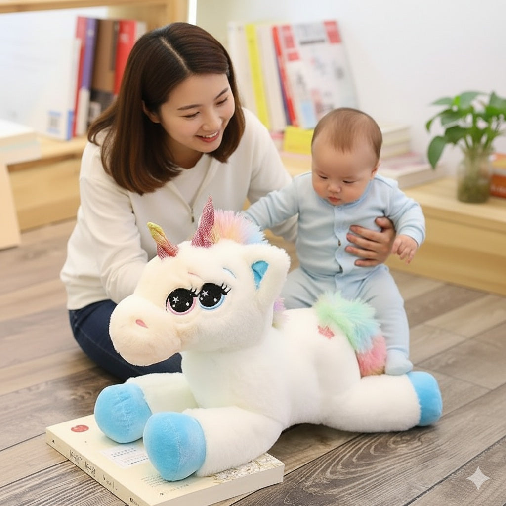 peluche licorne bleu Douce caline