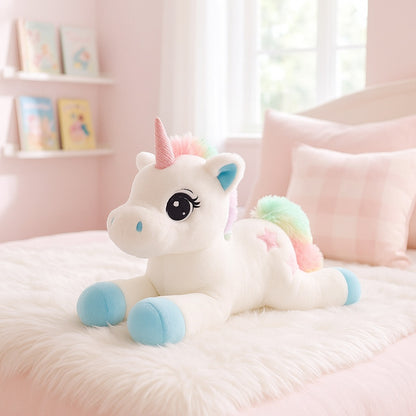 peluche licorne bleu douceur reconfortante