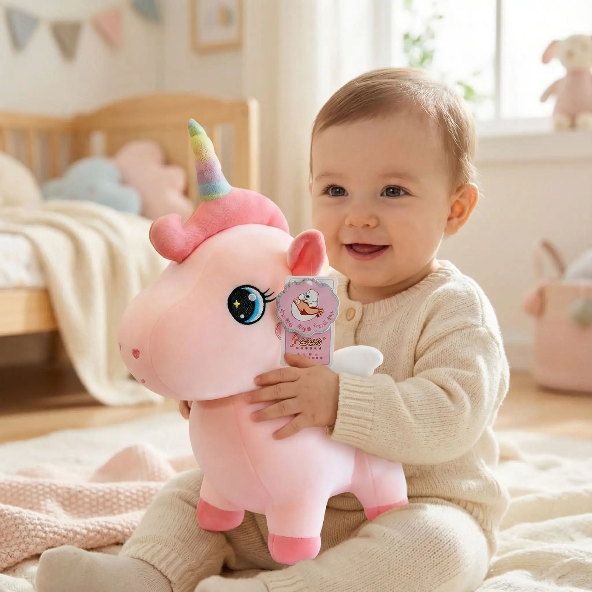 peluche licorne compagnon douillet agreable