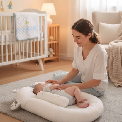 reducteur de lit bebe blanc cocon securisant
