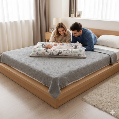 reducteur de lit bebe blanc dessin anime compagnon doux