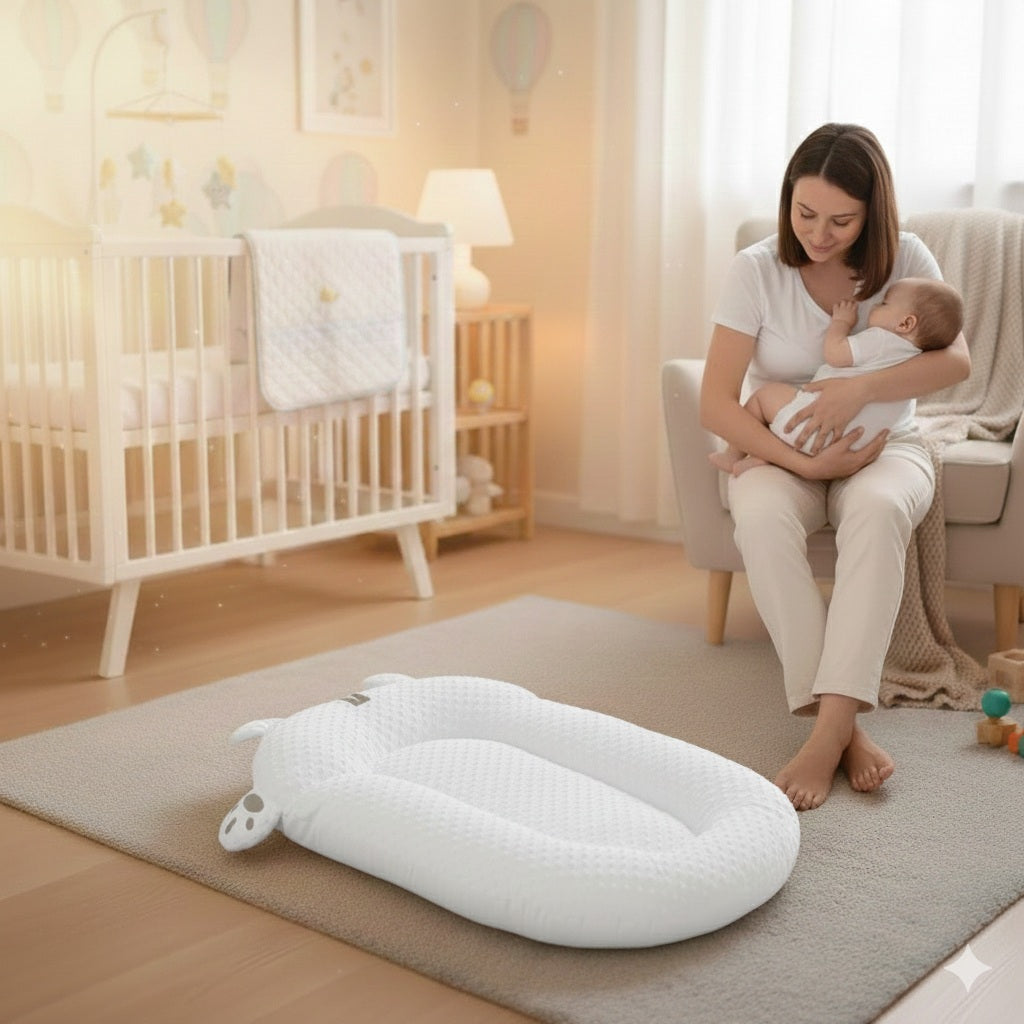 reducteur de lit bebe blanc douceur aimable