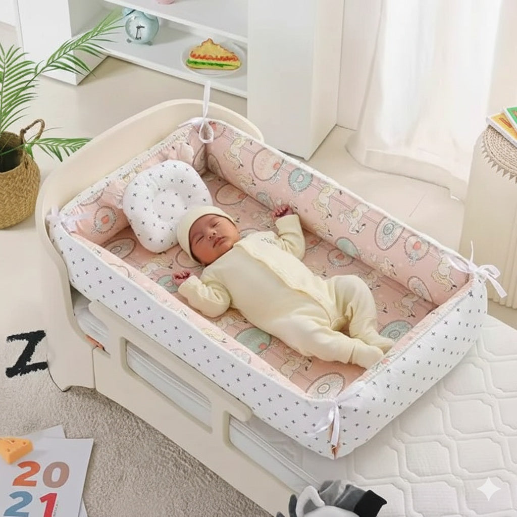 reducteur de lit bebe blanc etoile chaleureux
