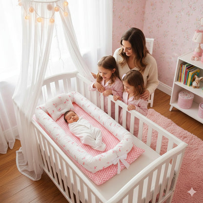 reducteur de lit bebe flamant rose protection douce