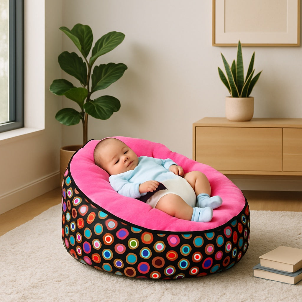 reducteur de lit bebe rondelle rose fonce doux chaleureux