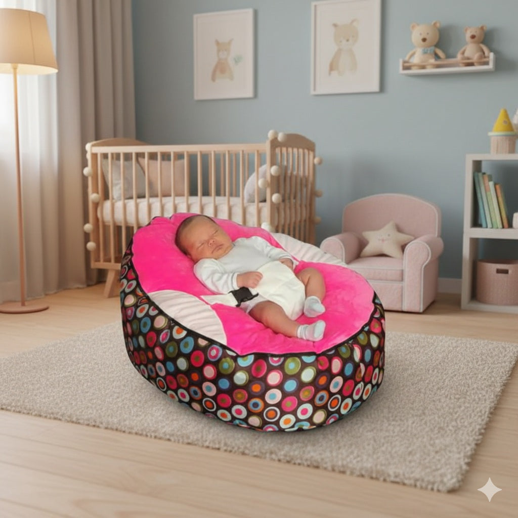 reducteur de lit bebe rondelle rose fonce doux