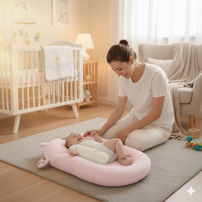 reducteur de lit bebe rose cocon confortable
