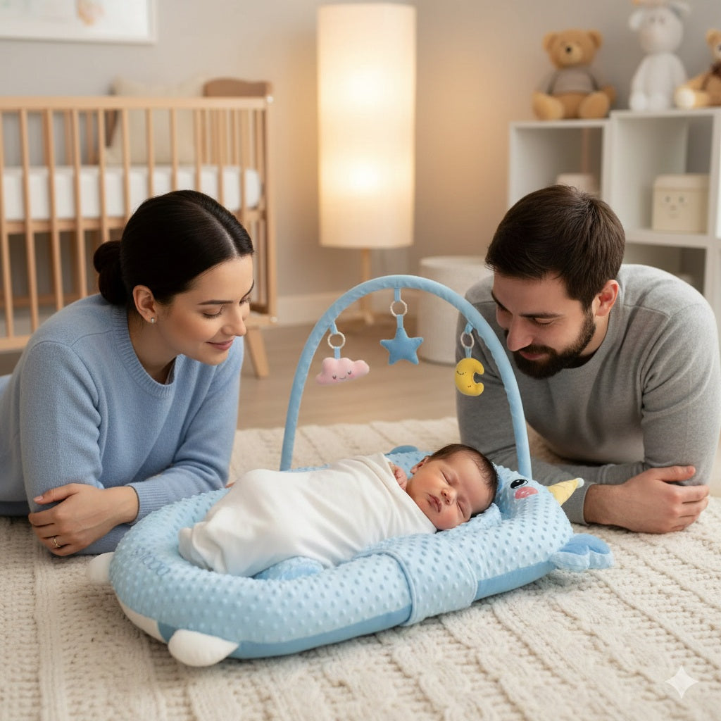 reducteur de lit petit elephant bleu cocon douillet