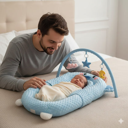reducteur de lit petit elephant bleu confort agreable