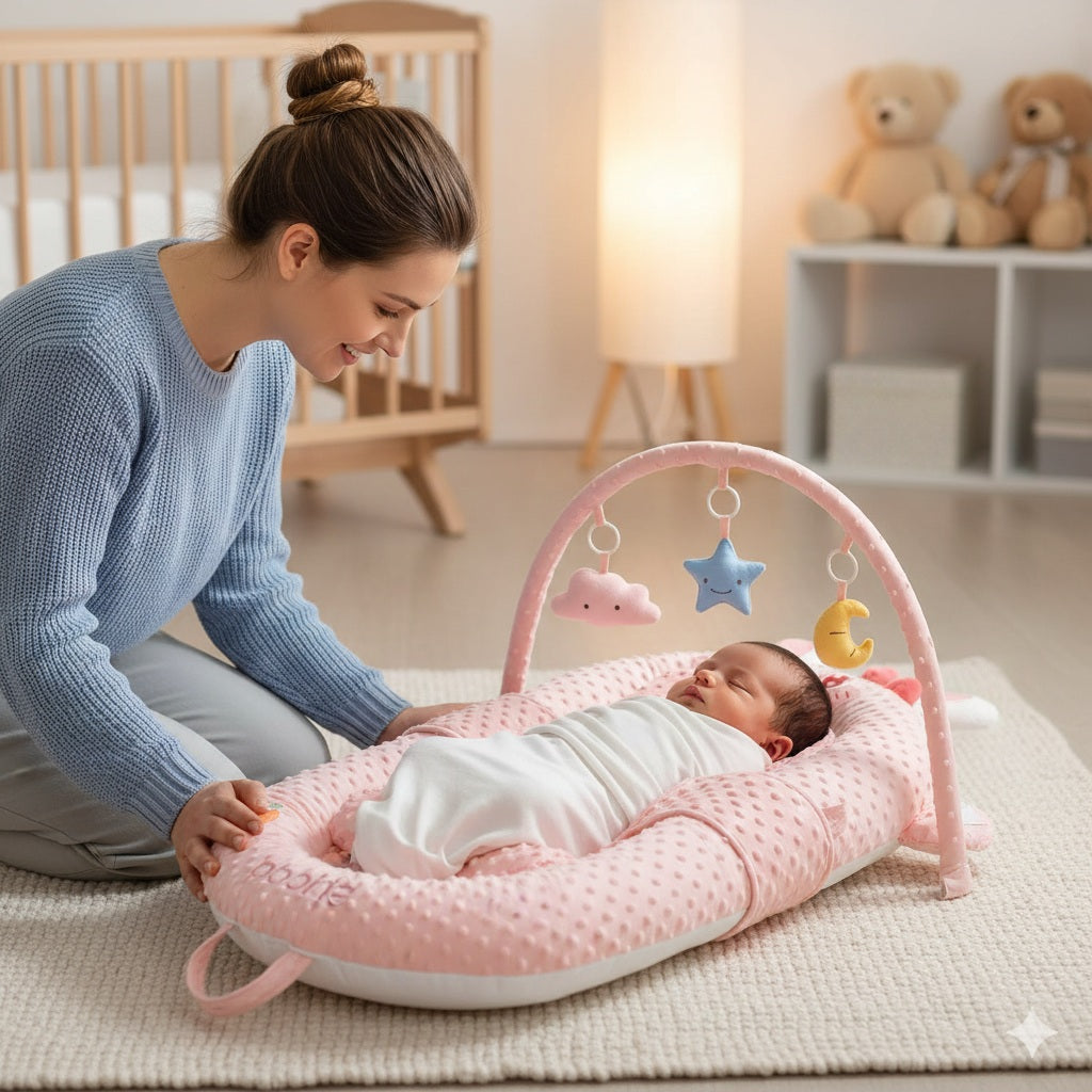 reducteur de lit petit lapin rose cocon rassurant