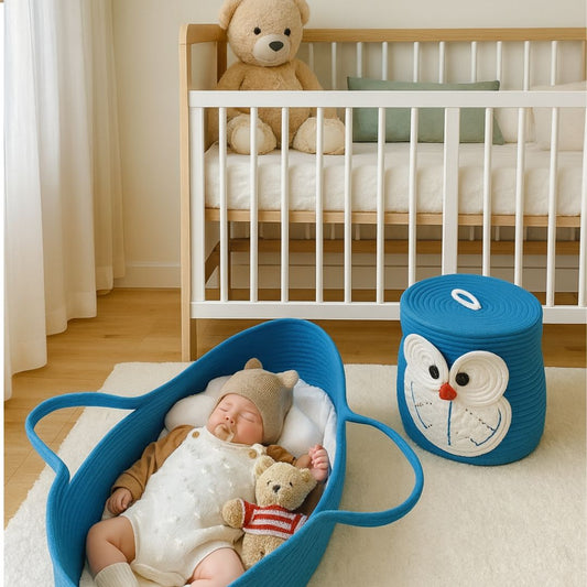 reducteur de lit pour bebe panier bleu bulle protectrice