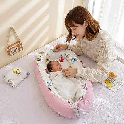 reducteur de lit rose dessin anime doux confort