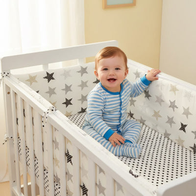 tour de lit bebe blanc etoile bien proteger