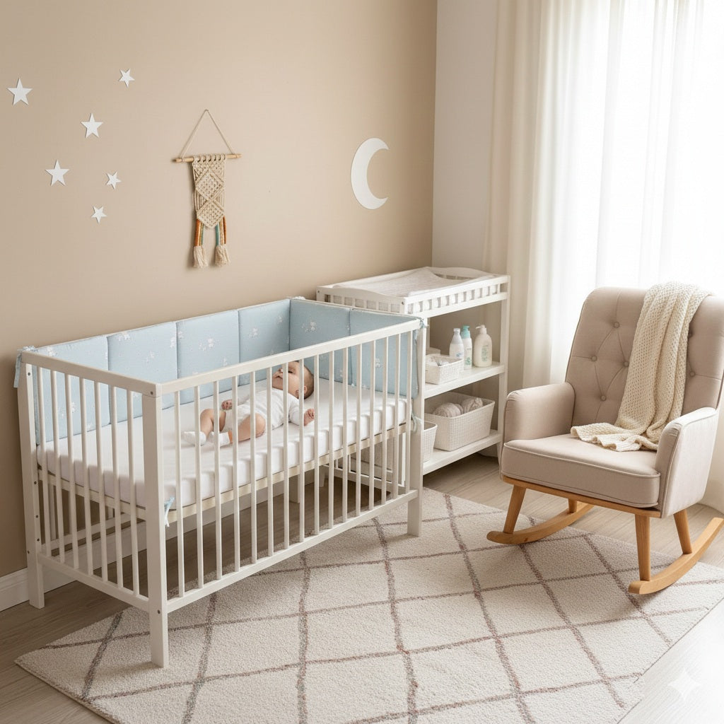tour de lit bebe cocon doux rassurant