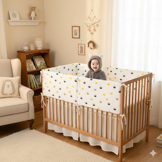 tour de lit bebe couronne doux securitaire