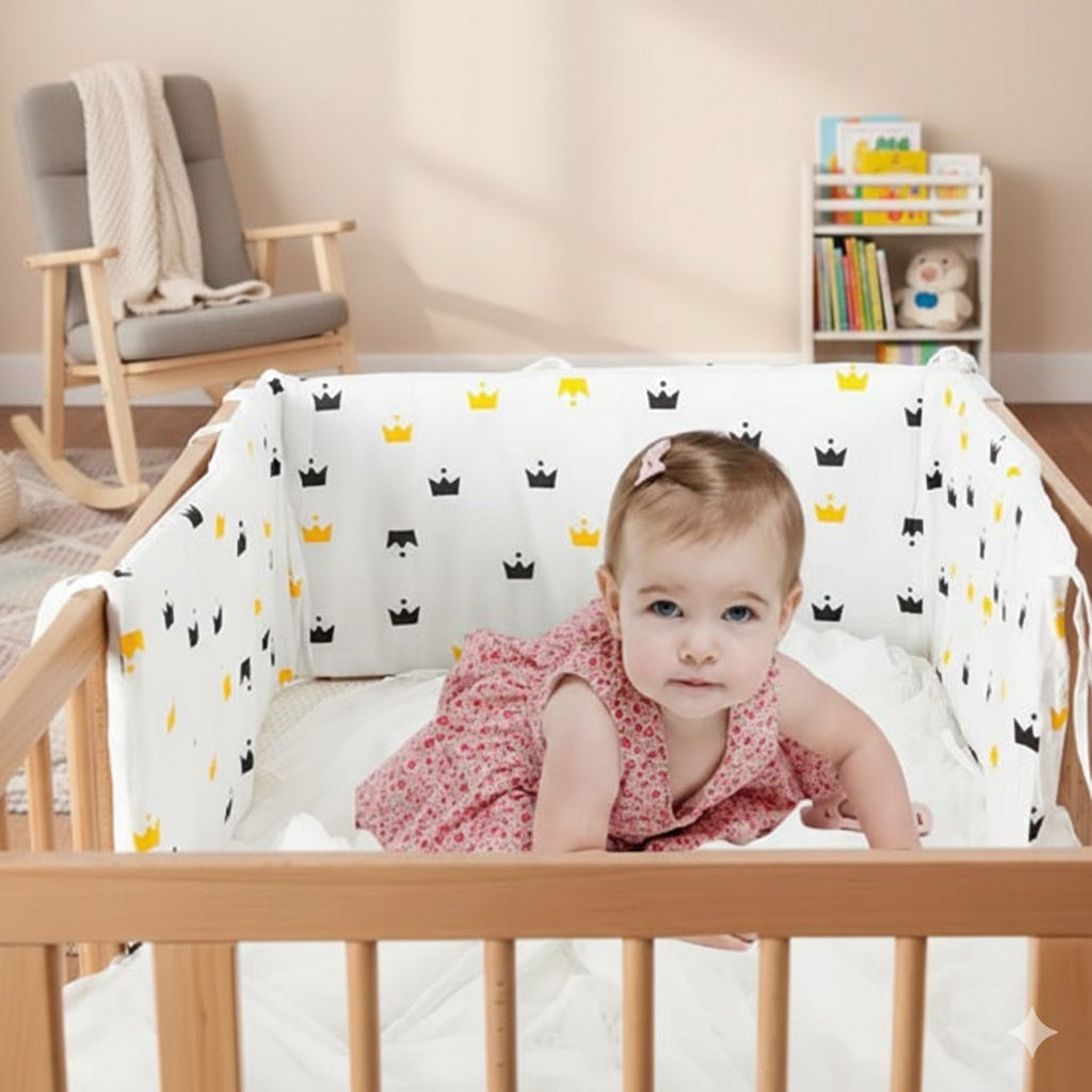 tour de lit bebe couronne protection optimale