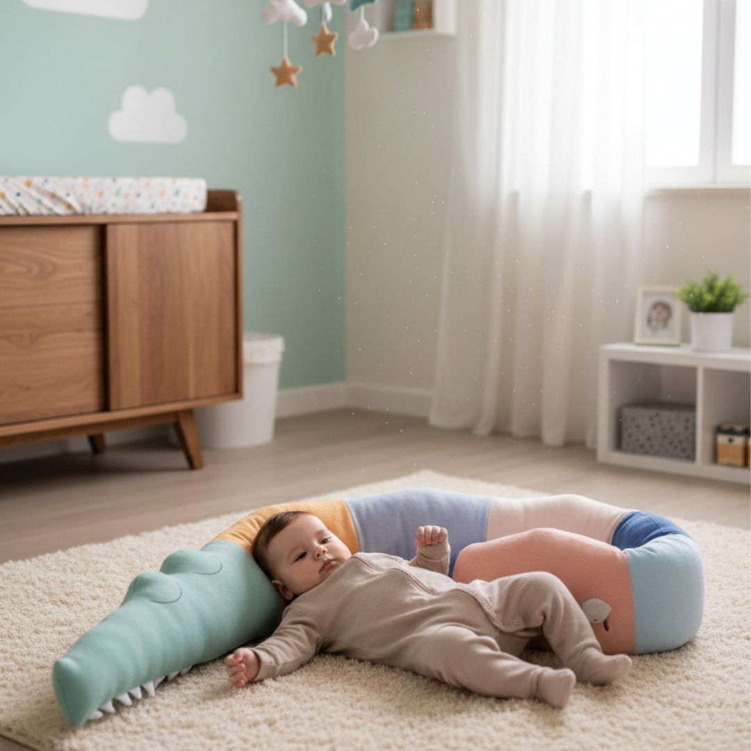 tour de lit bebe crocodile colore presence chaleureuse