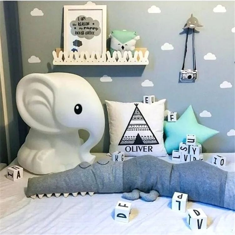 tour de lit bebe crocodile protection decorative