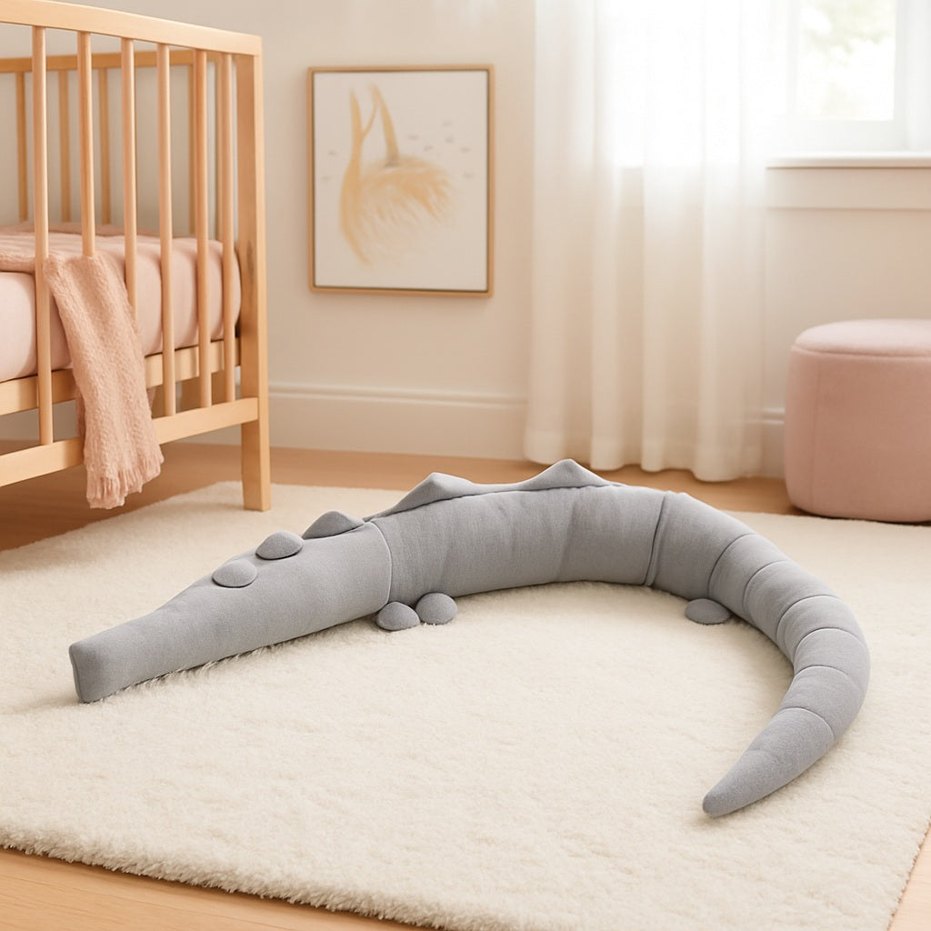 tour de lit bebe crocodile protection douce 