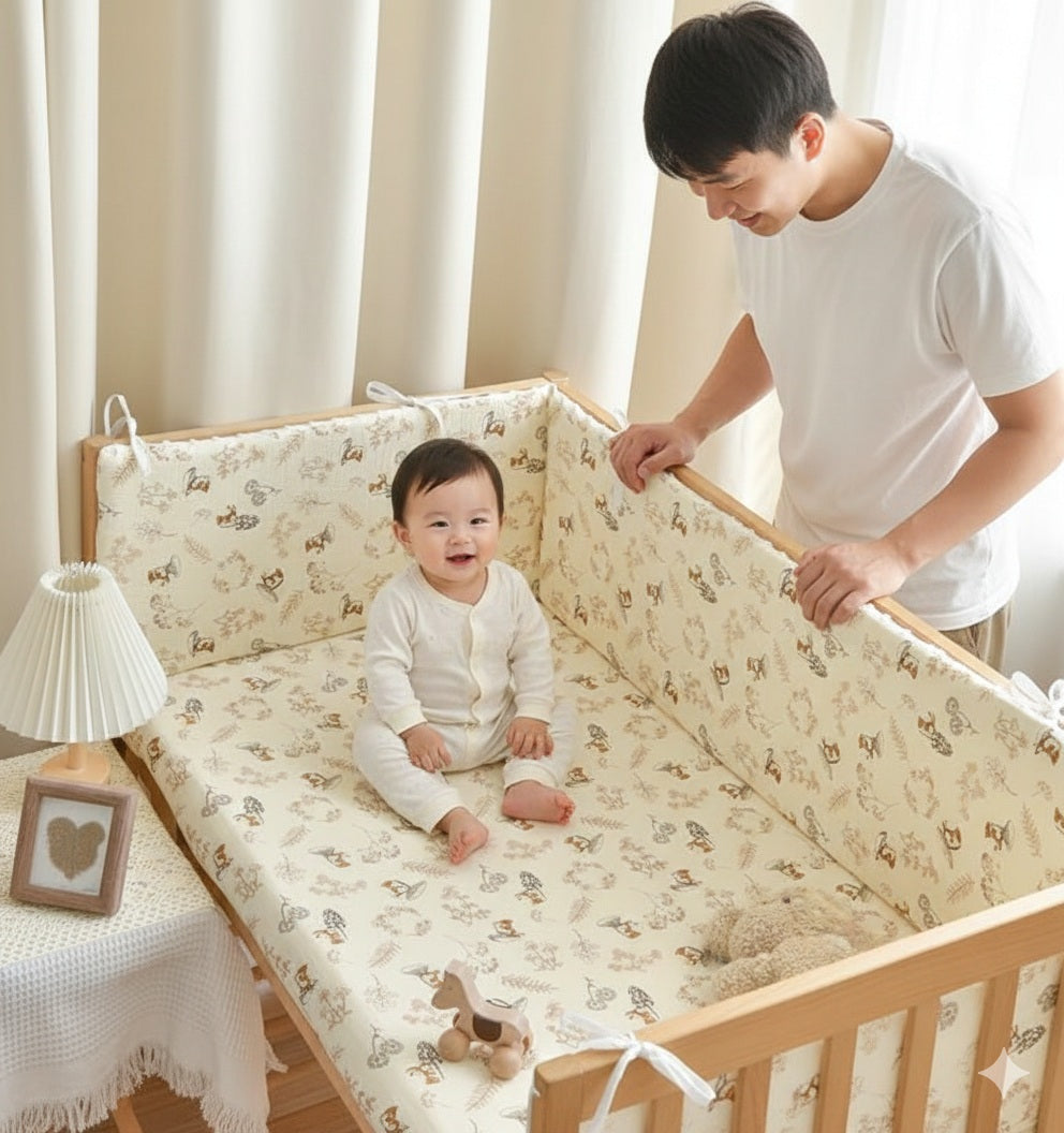 tour de lit bebe espace reconfortant