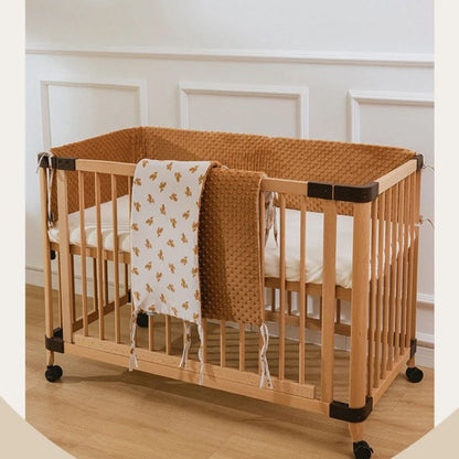 tour de lit bebe marron cocon douillet reconfortant