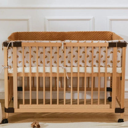 tour de lit bebe marron protection ideale douce