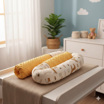 tour de lit bebe rouleau alpaga jaune douillet