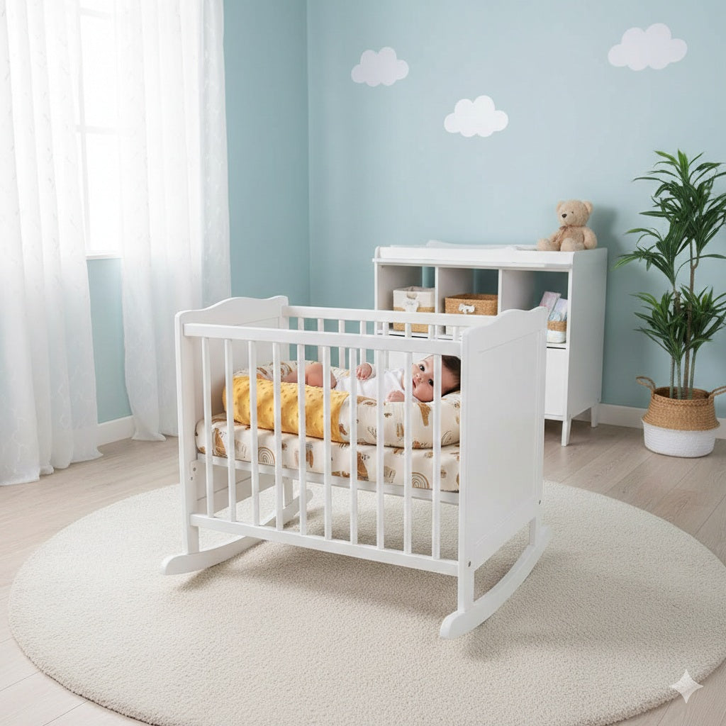 tour de lit bebe rouleau alpaga jaune protection sure