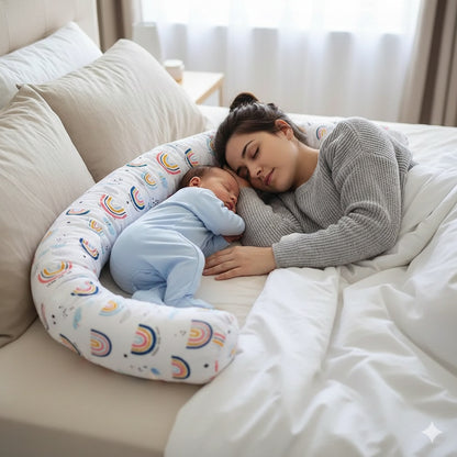 tour de lit bebe rouleau arc en ciel sommeil proteger