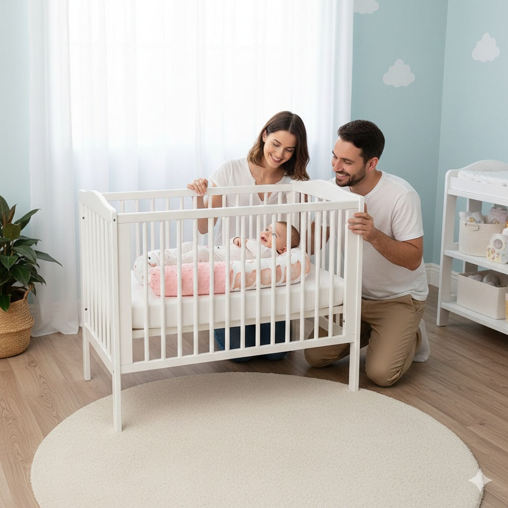 tour de lit bebe rouleau flamant rose securisant