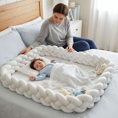 tresse de lit blanche sommeil securise
