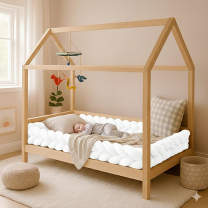 tresse de lit cabane blanche protection optimale