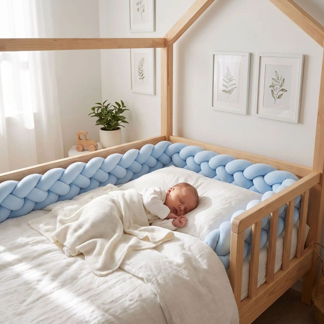 tresse de lit cabane bleu veritable refuge
