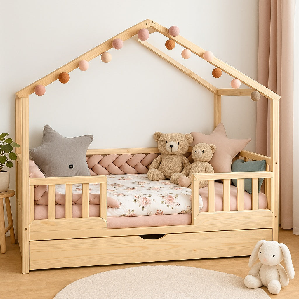 tresse de lit cabane protection douillette rassurante