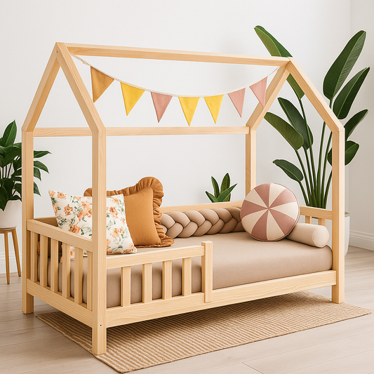 tresse de lit cabane style deco