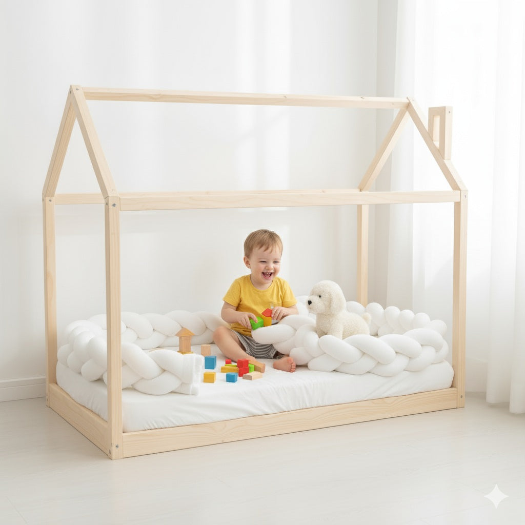 tresse de lit mon lit cabane blanc rassurant doux