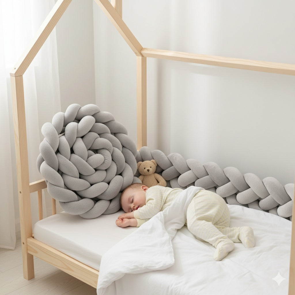 tresse de lit mon lit cabane gris cocon apaisant